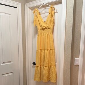 PrettyGarden Chic Sleeveless Yellow Maxi Dress